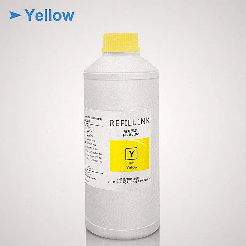1000ML DTG Textile Ink For Seiko SPT-255 510 SPT-1020 SPT-508GS 1020 Printhead