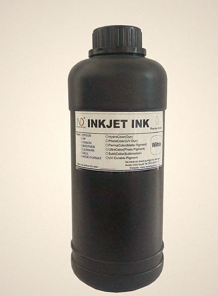 500ml ND® Premium Led UV Curable White ink for Spectra Ricoh Xaar Konica Seiko