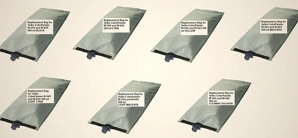 NEW COMPATIBLE SEIKO ColorPainter W-64S | 54-S INK BAG SYSTEM REPLACEMENT