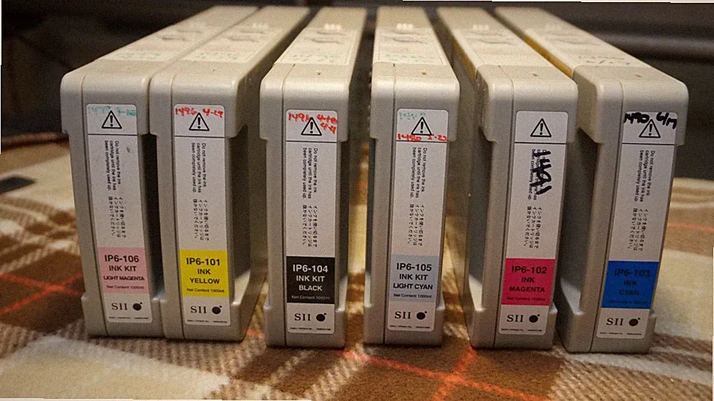 Seiko Colorpainter 64S Set of (6) OEM Original Ink Cartridges